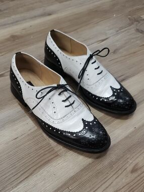 Steven By Steve Madden Two-Tone Black and White Wingtip Spectator Oxfords Size 8